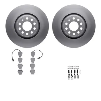 R1 Concepts WDTH1-73016 Brake Rotors - Carbon Coated W/ Euro Ceramic Pads & Hdw